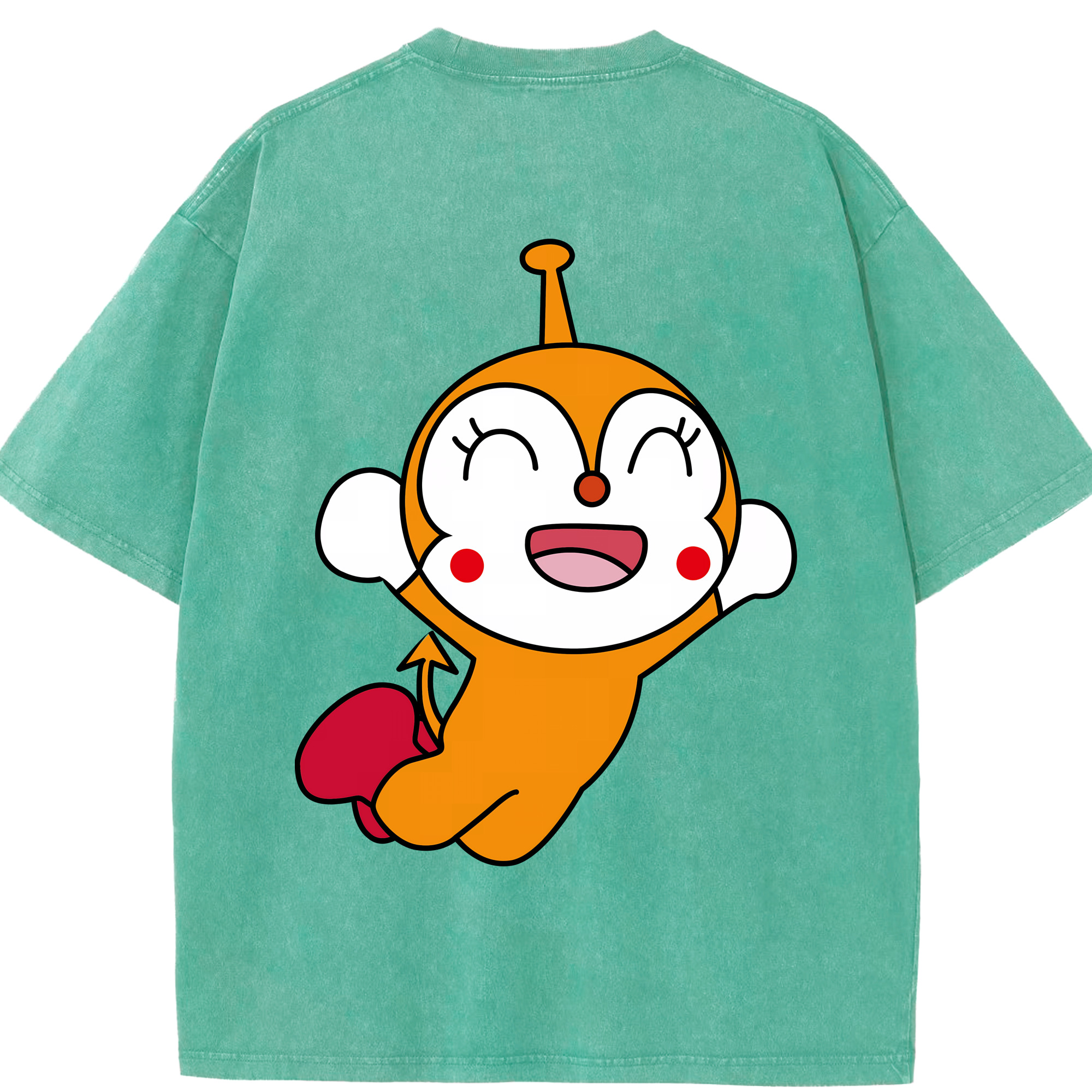 （画像用） アンパンマン Anpanman 綿100% ヴィンテージ風 半袖Tシャツ（背面プリント）